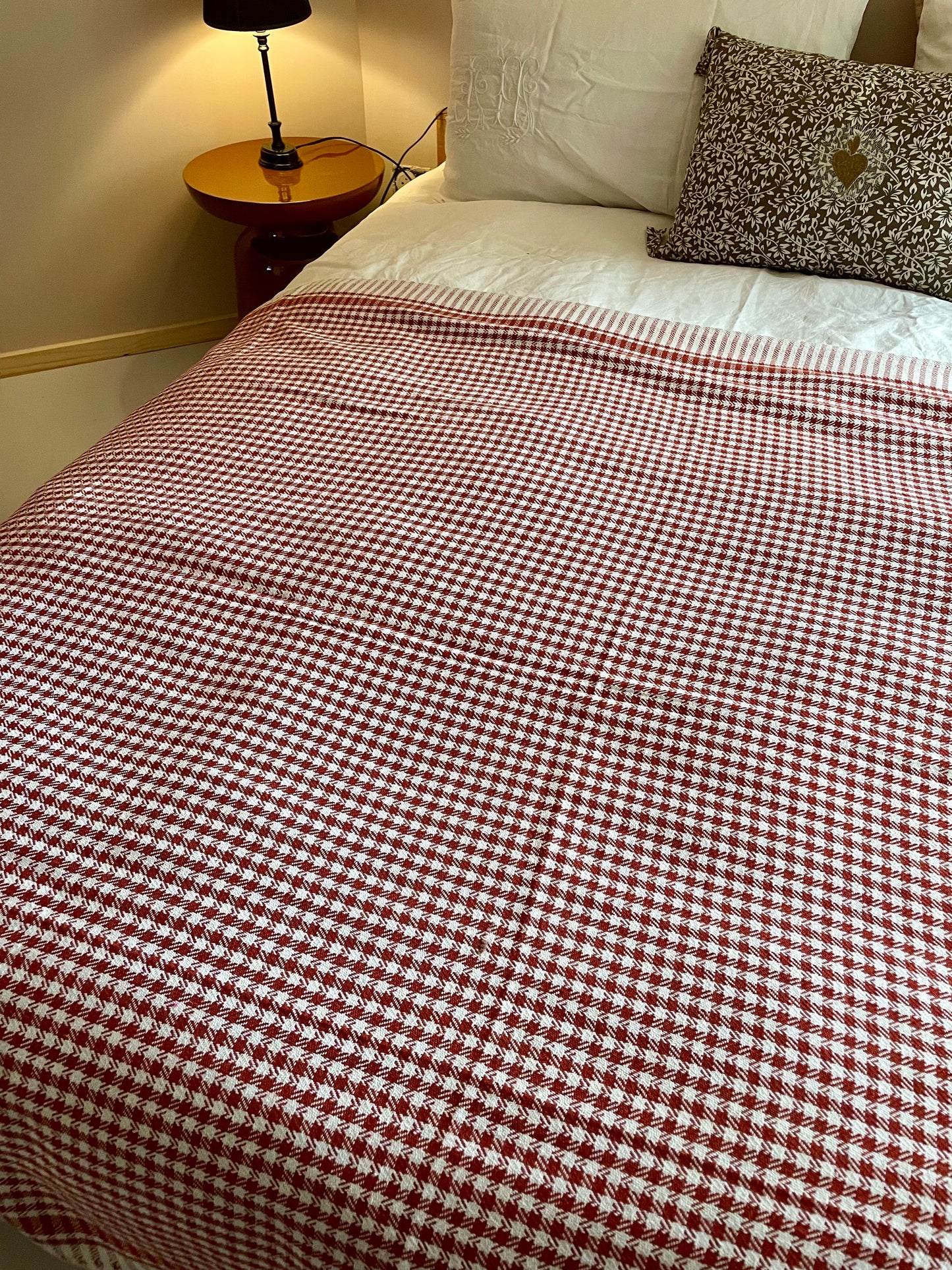 Plaid en khadi de coton terracotta