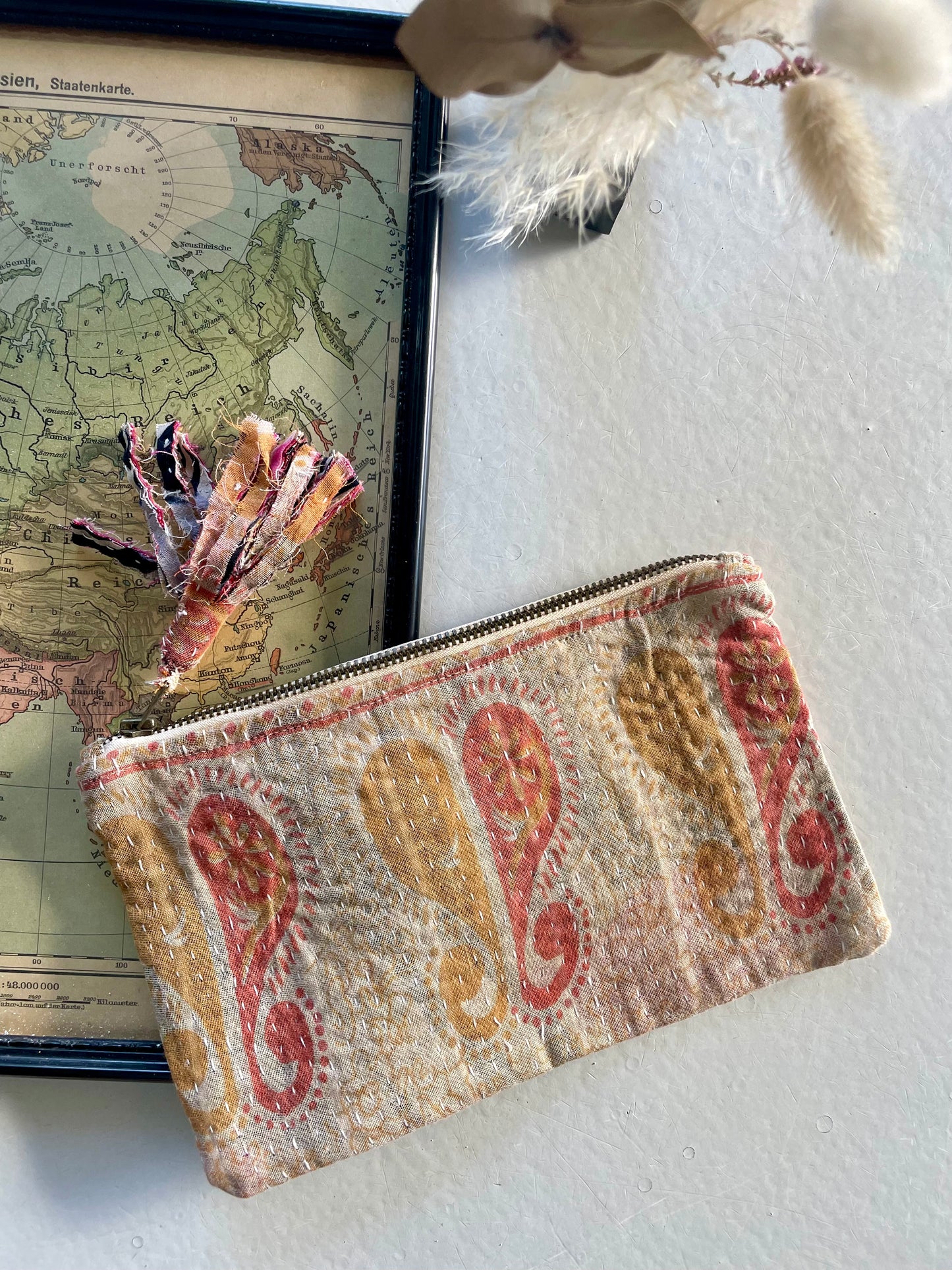 Petite pochette en kantha | parsley