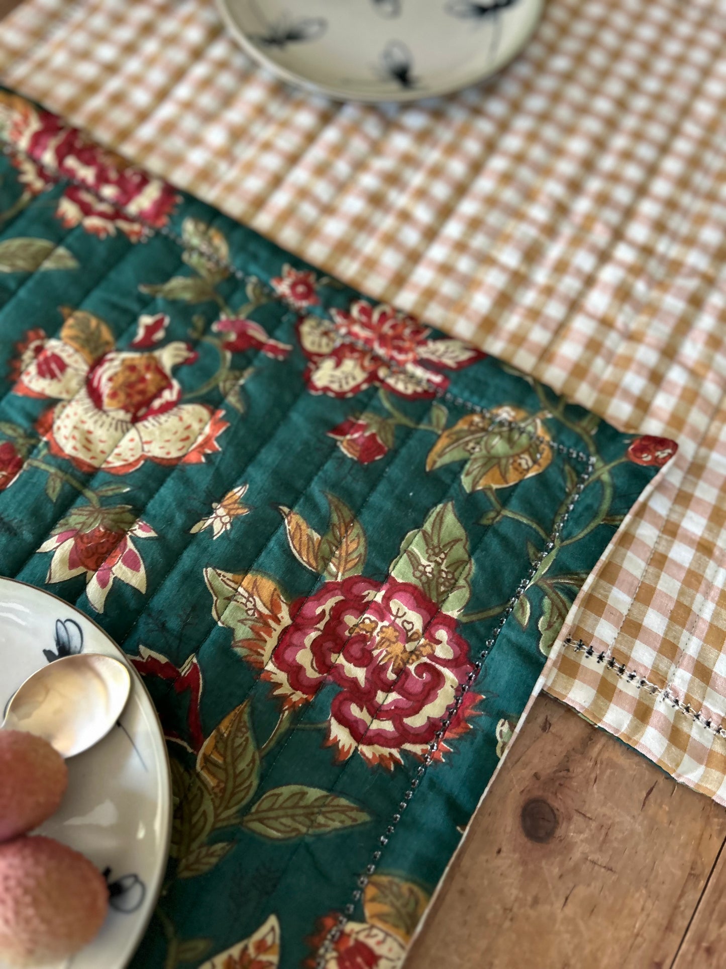 Set de table matelassé réversible | Collection Moutarde Anglaise