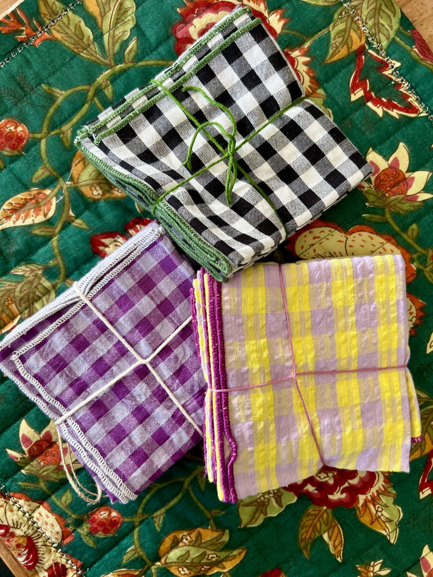 Serviettes de table en khadi de coton ou coton