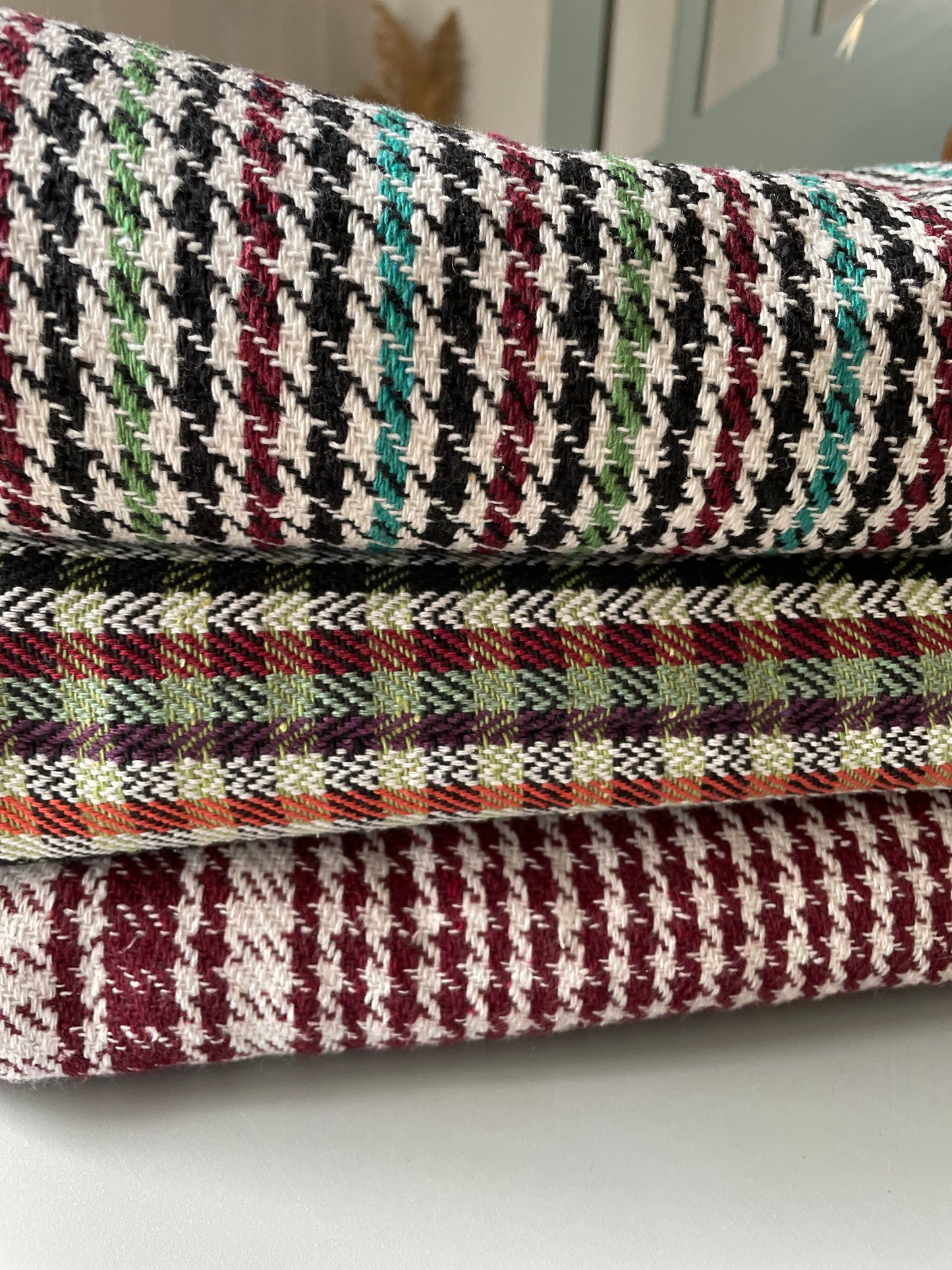 Plaid en khadi de coton multicolore