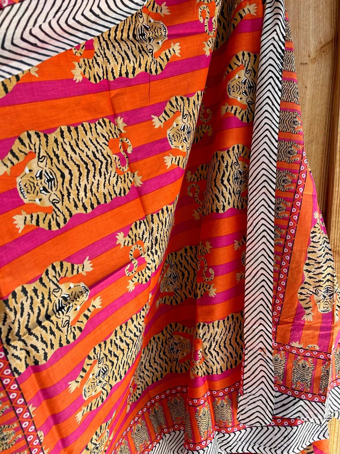 Paréo en coton blockprint