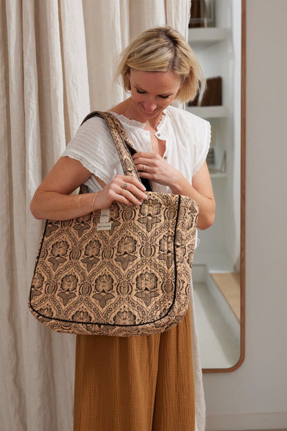 Cabas en coton matelassé Collab