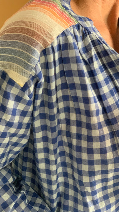 Blouse TELMA Vichy bleu