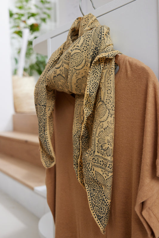 Foulard blockprint Collab