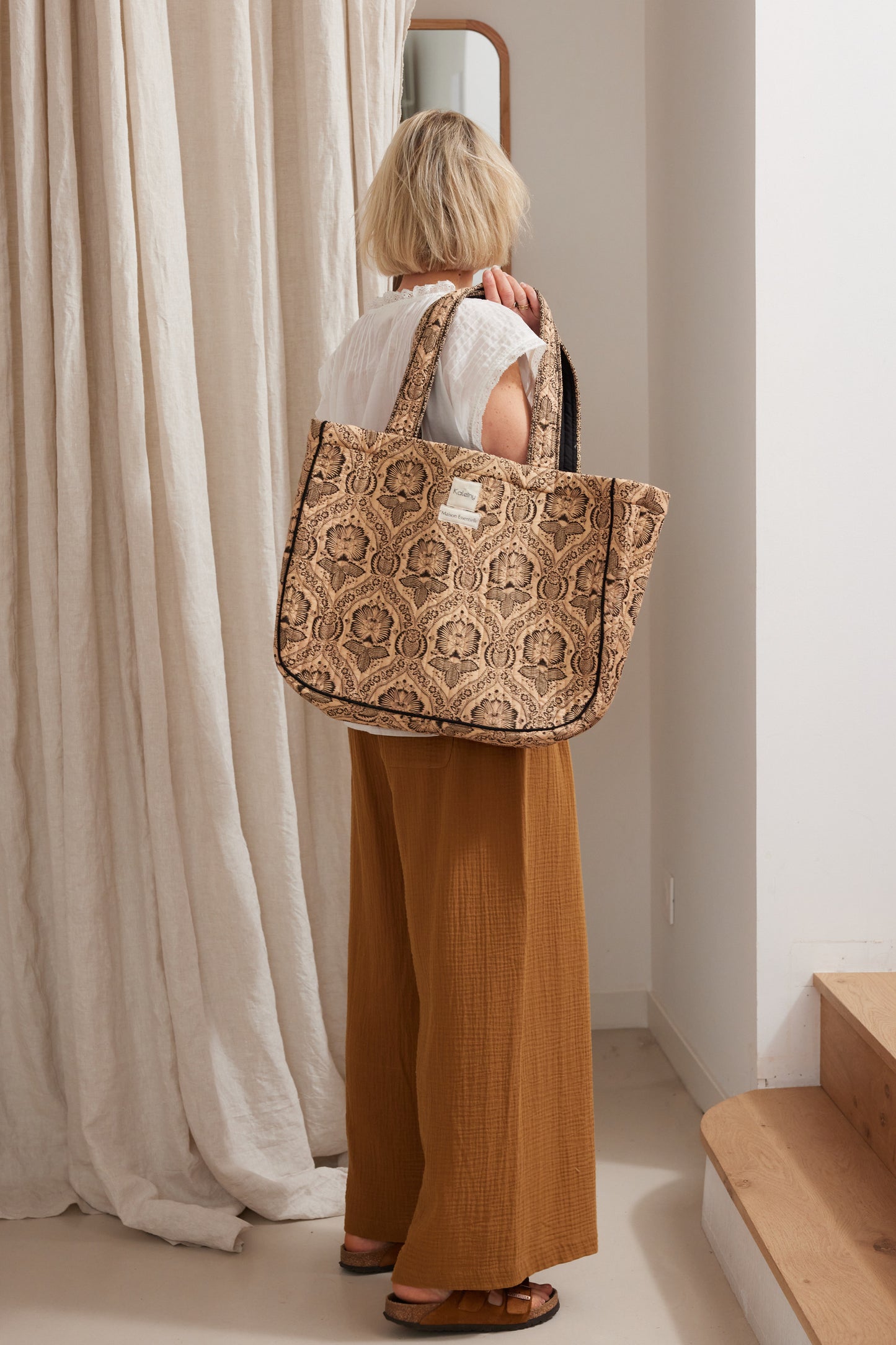 Cabas en coton matelassé Collab