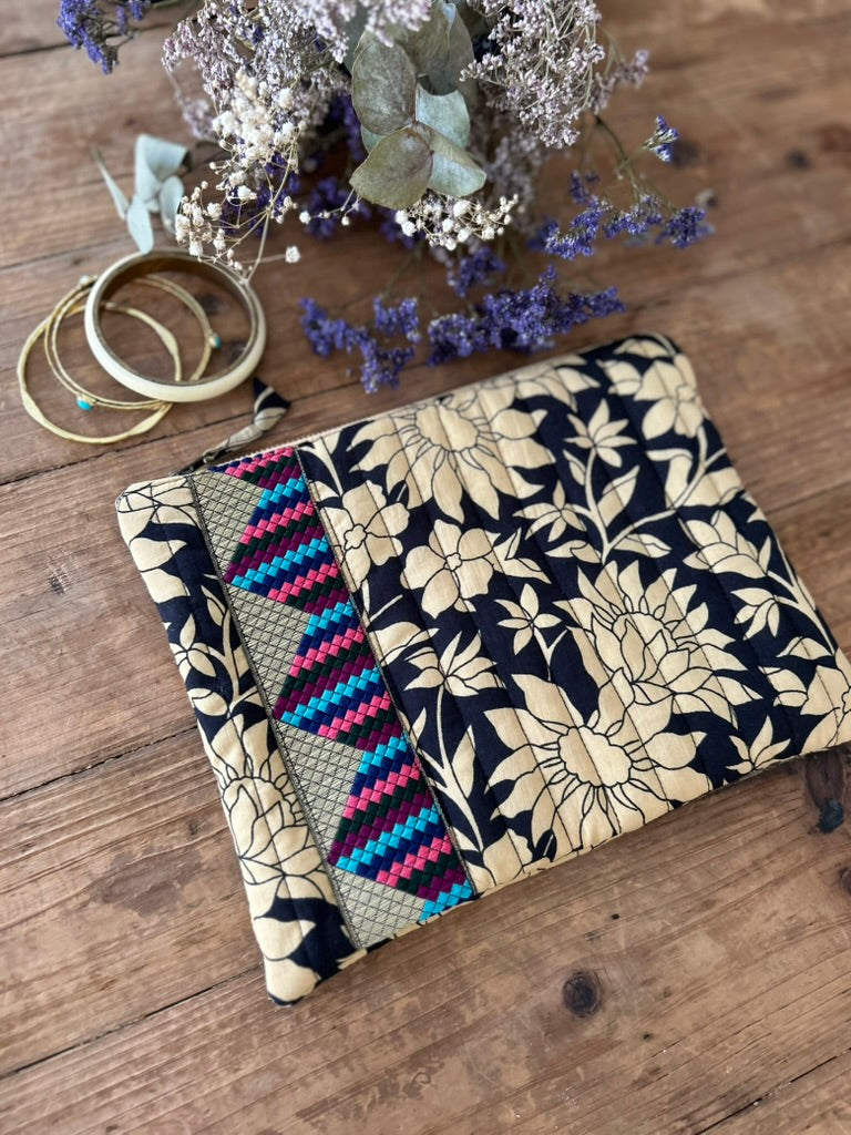 Pochette matelassée & ruban vintage |  VINTY