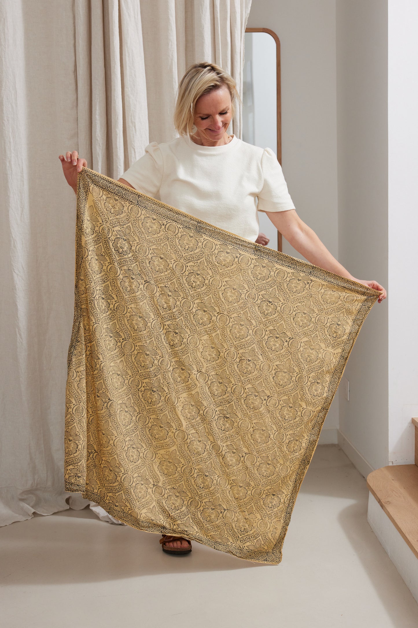 Foulard blockprint Collab