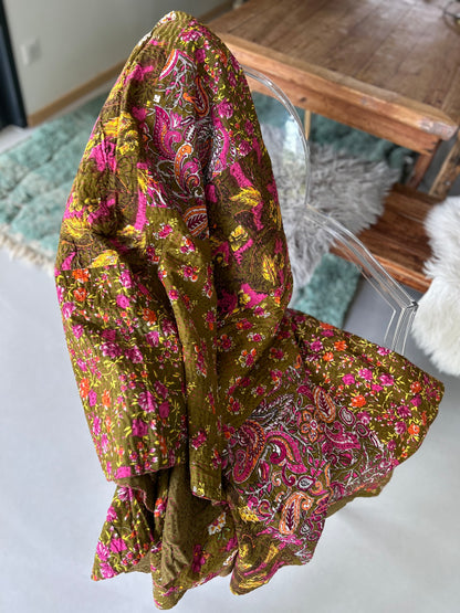 Plaid en Kantha Kaki