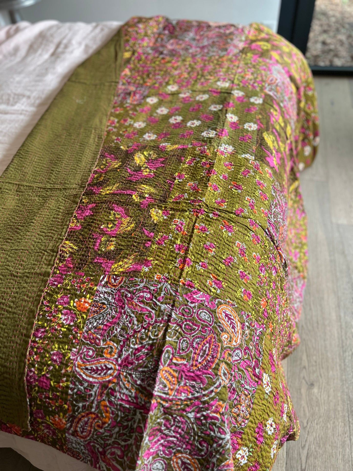 Plaid en Kantha Kaki