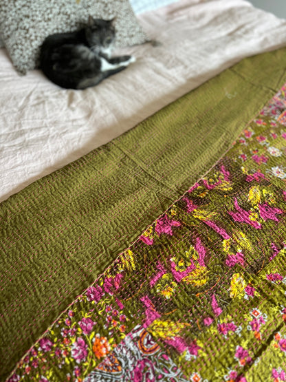 Plaid en Kantha Kaki