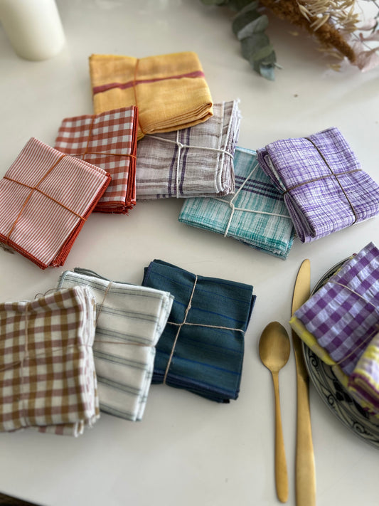 Serviettes de table en coton (2pièces)