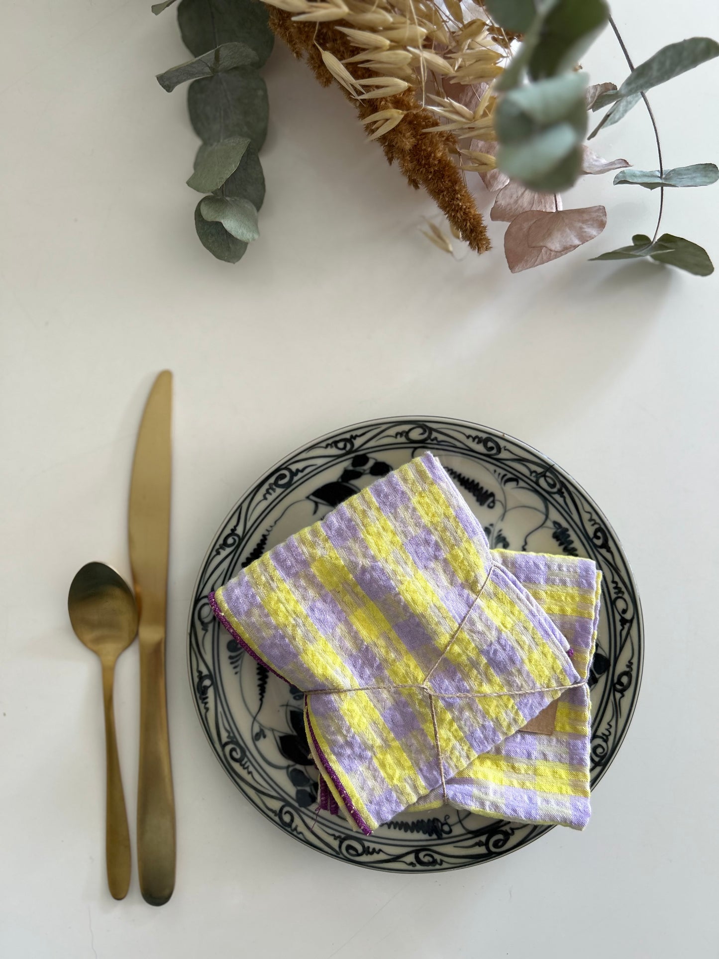 Serviettes de table en coton (2pièces)