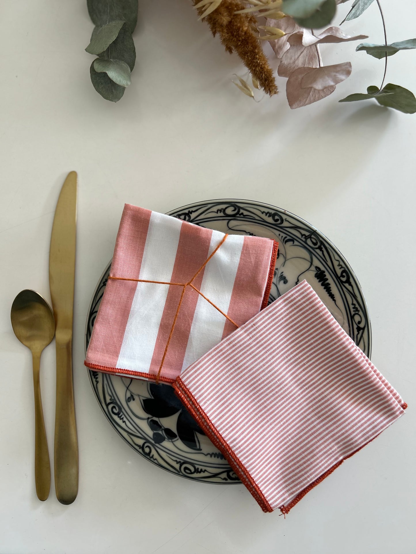 Serviettes de table en coton (2pièces)