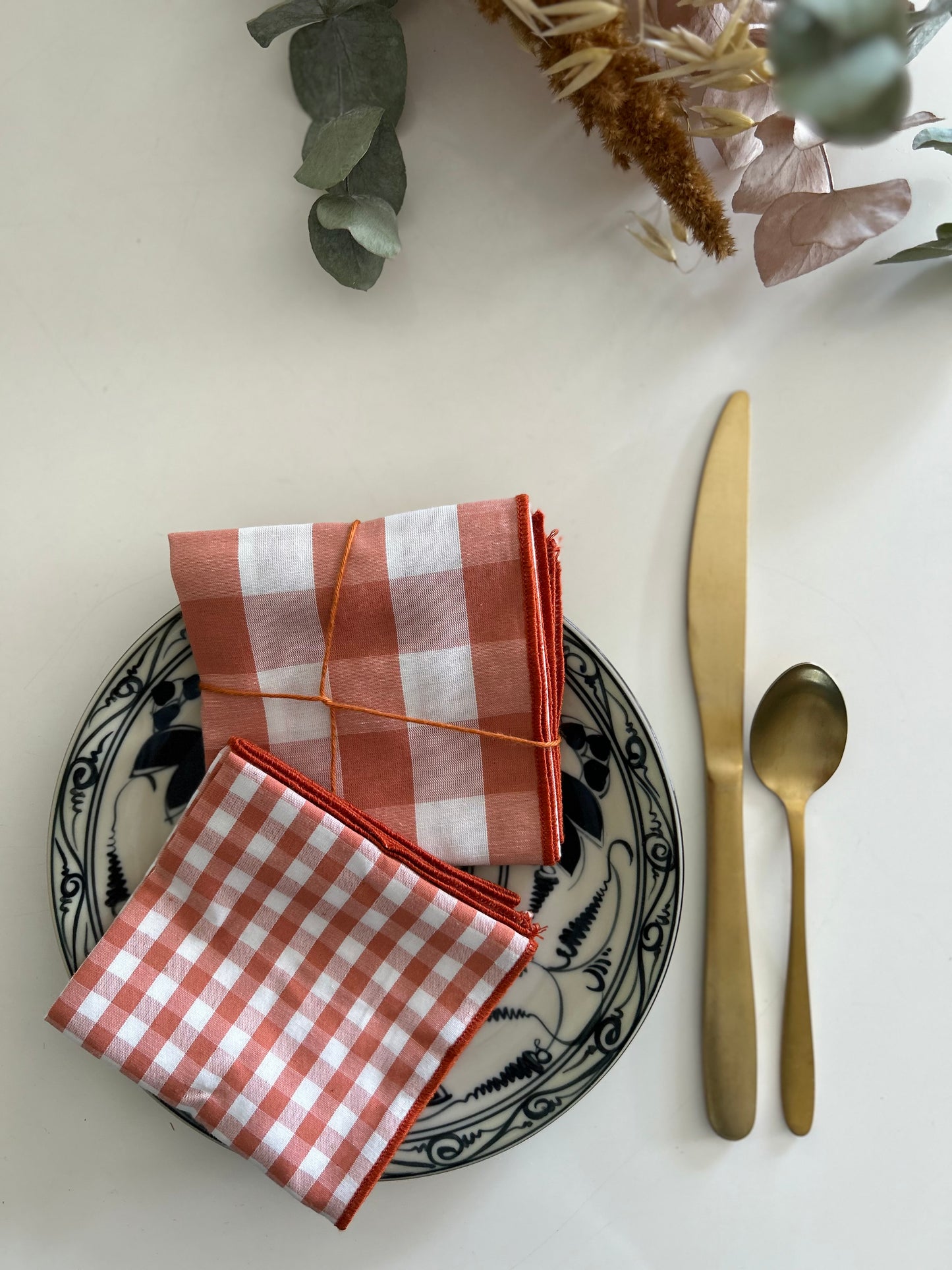 Serviettes de table en coton (2pièces)