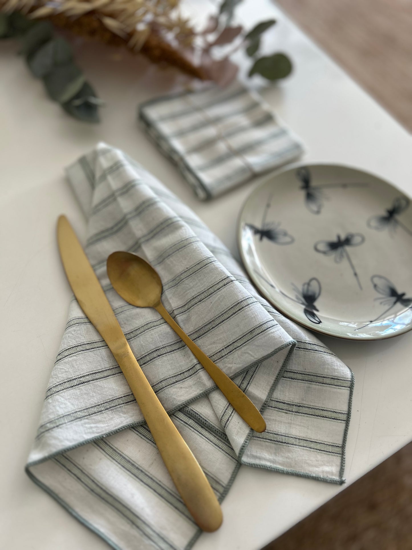 Serviettes de table en coton (2pièces)