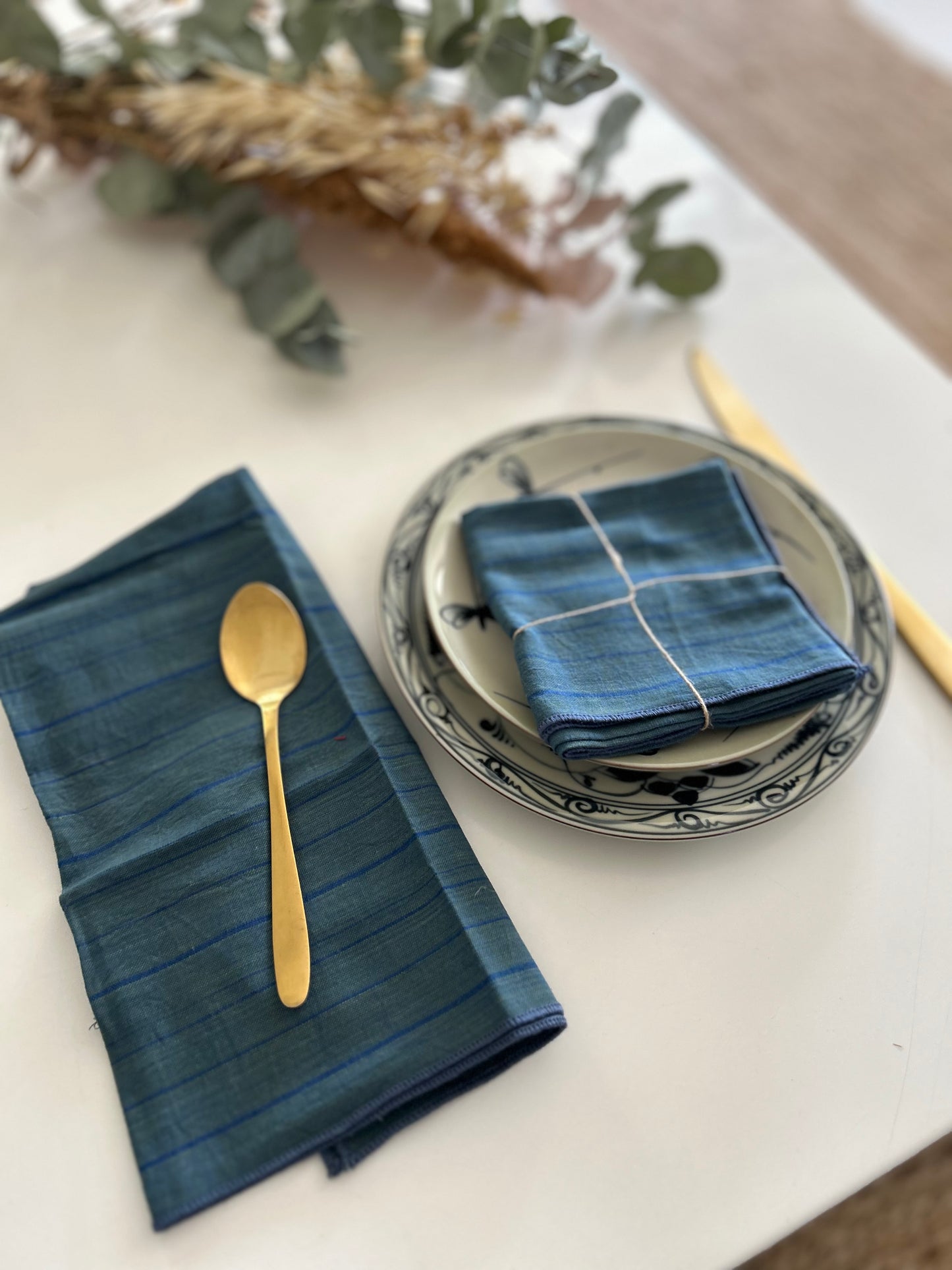 Serviettes de table en coton (2pièces)