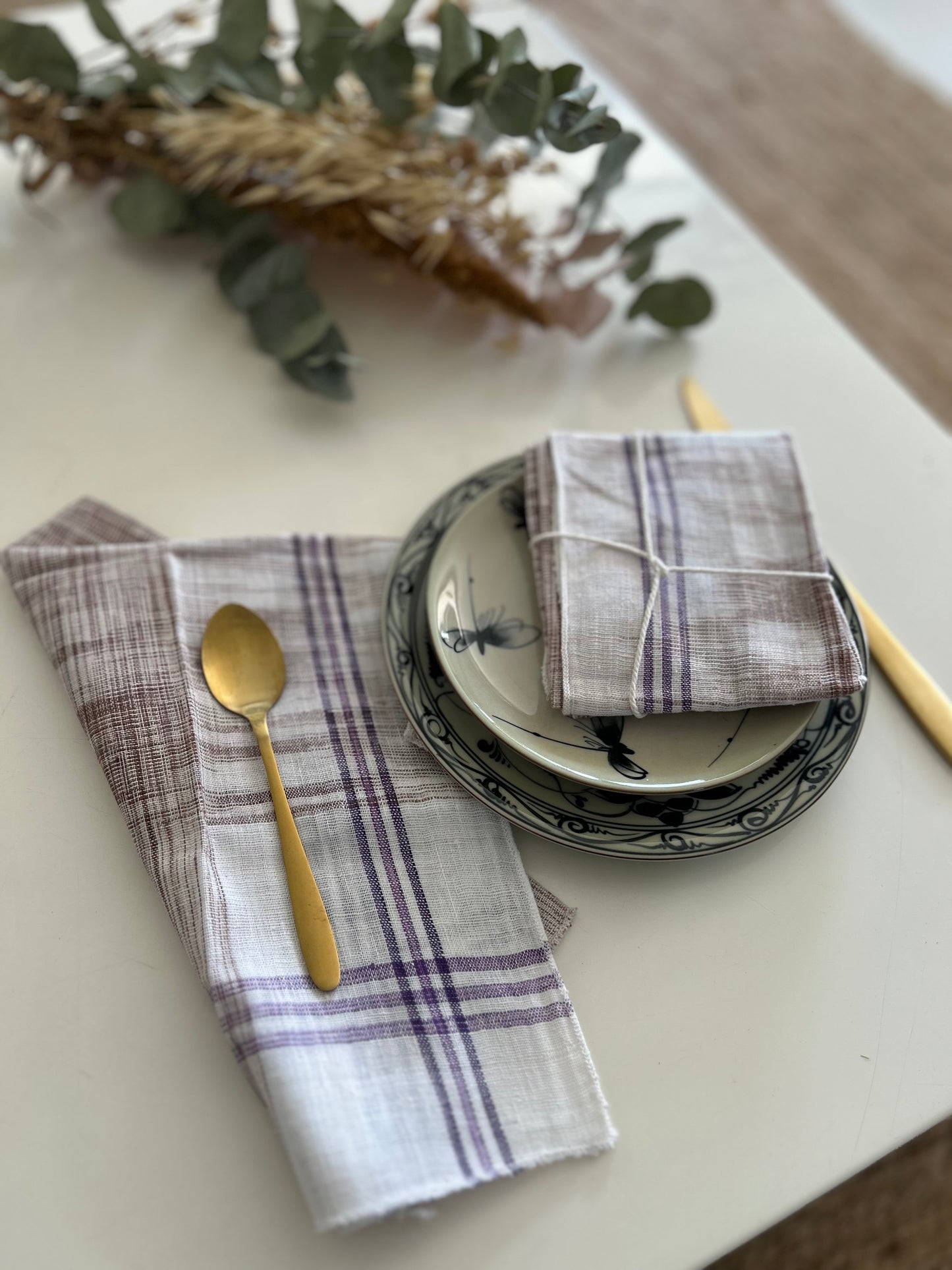 Serviettes de table en coton (2pièces)