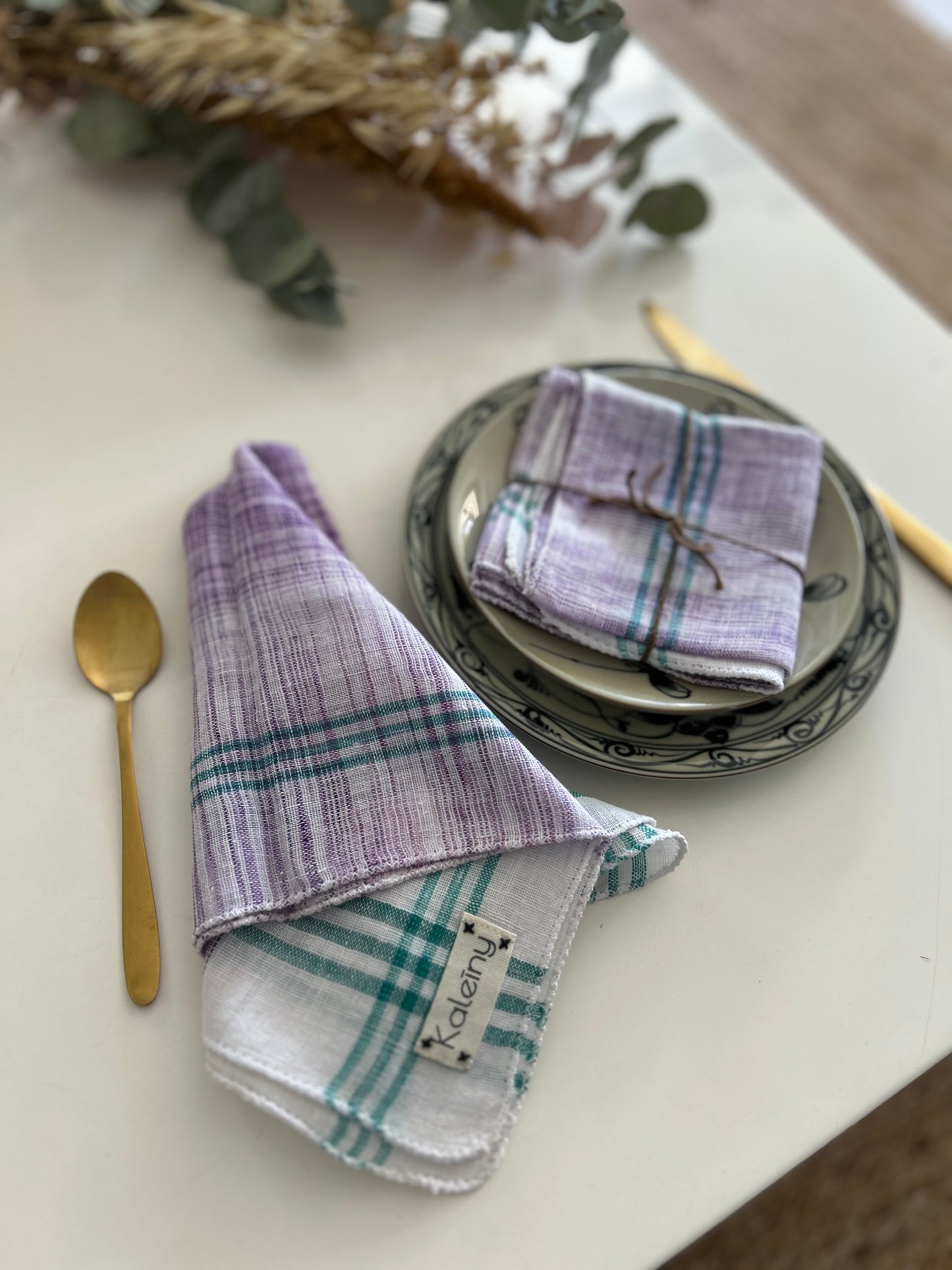 Serviettes de table en coton (2pièces)