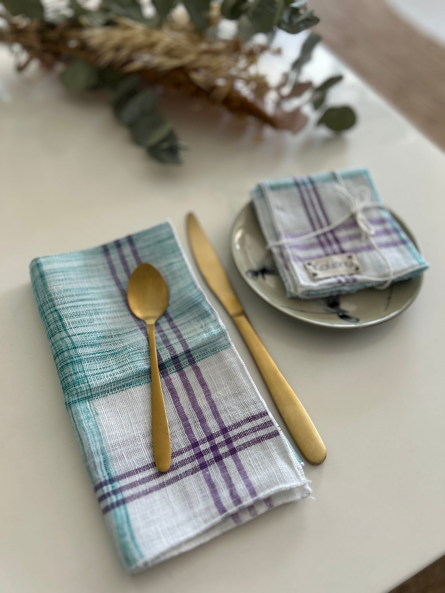 Serviettes de table en coton (2pièces)