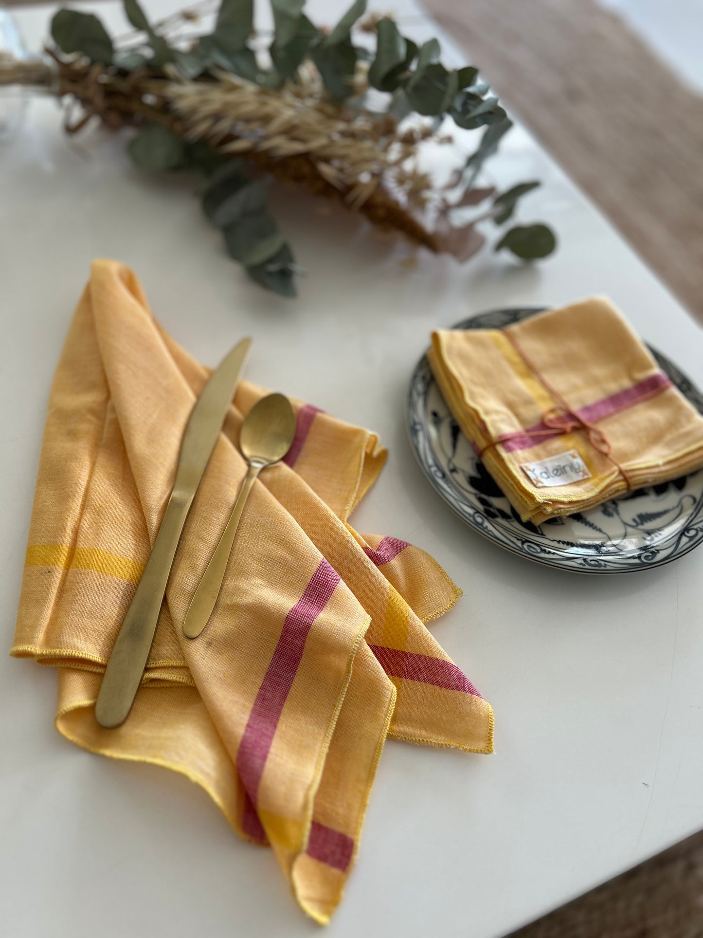 Serviettes de table en coton (2pièces)