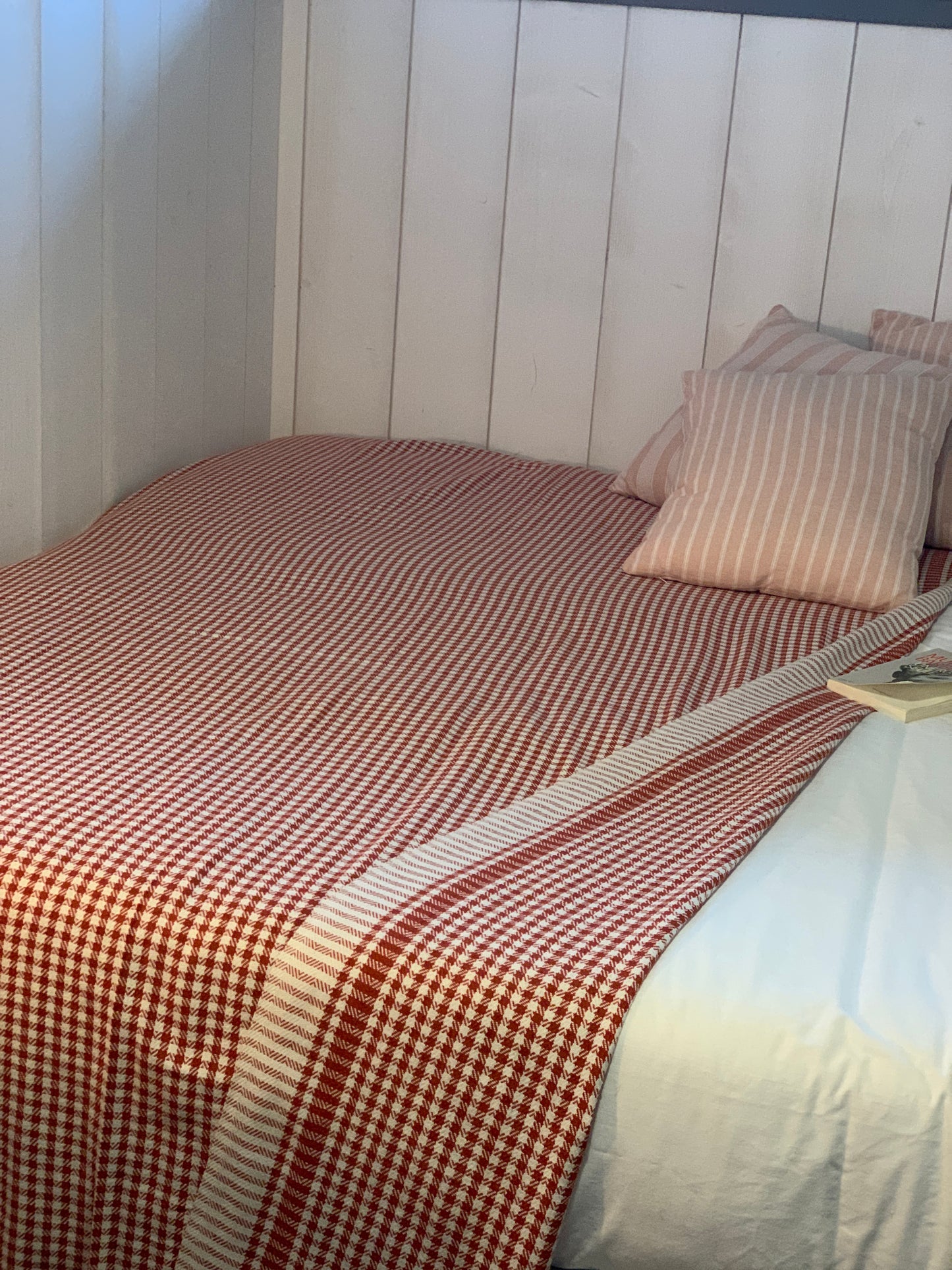 Plaid en khadi de coton terracotta