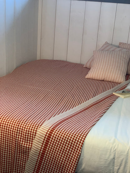 Plaid en khadi de coton terracotta