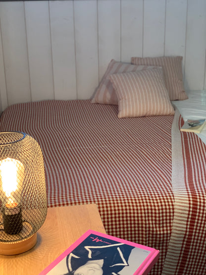 Plaid en khadi de coton terracotta