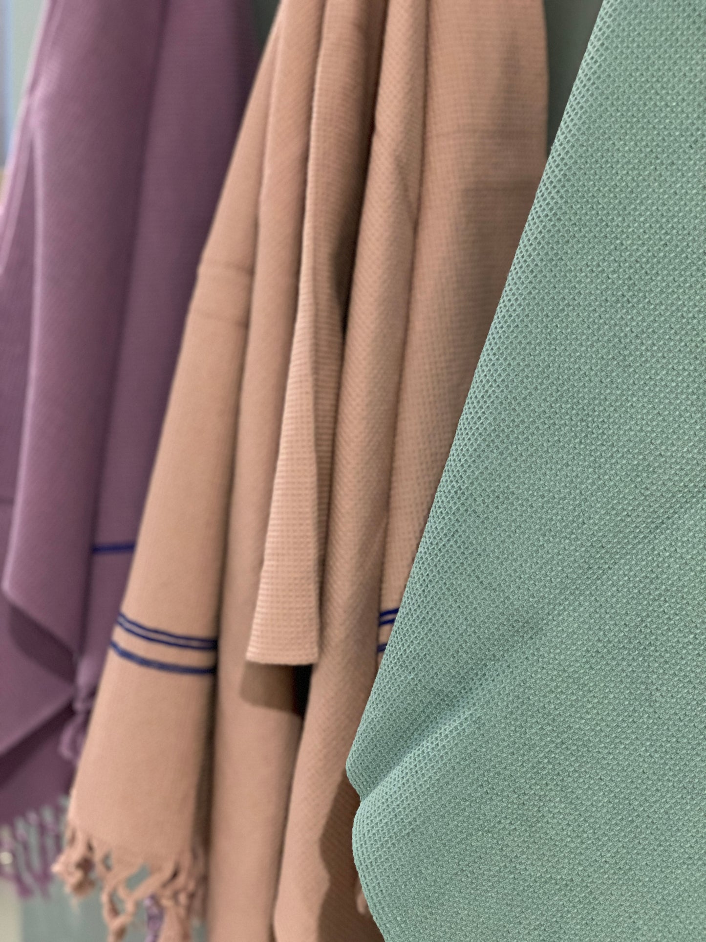 Serviette en khadi de coton nid d'abeille