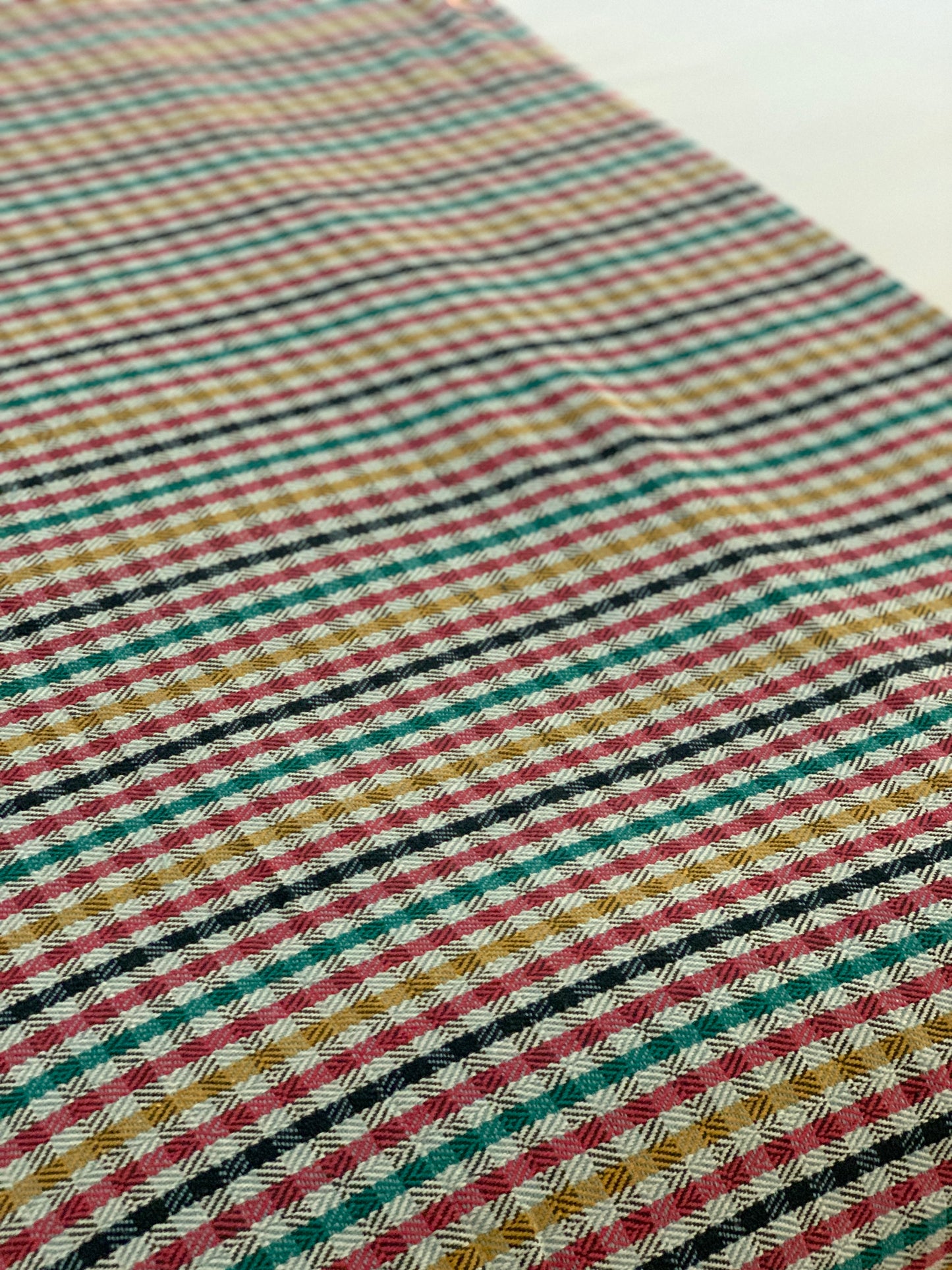 Grand plaid en  khadi de coton multicolore