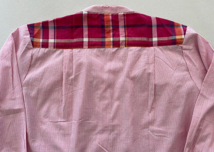 Blouse TELMA fines rayures rose