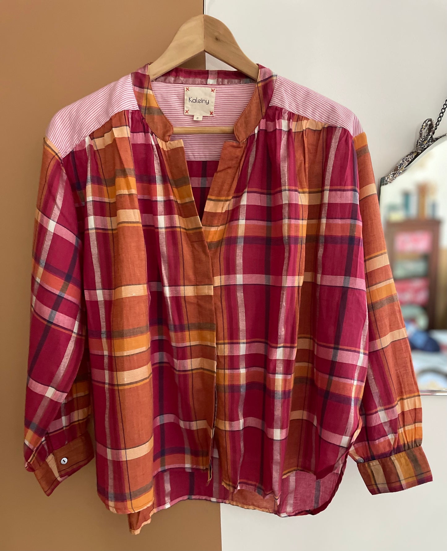 Blouse TELMA Fuchsia Madras