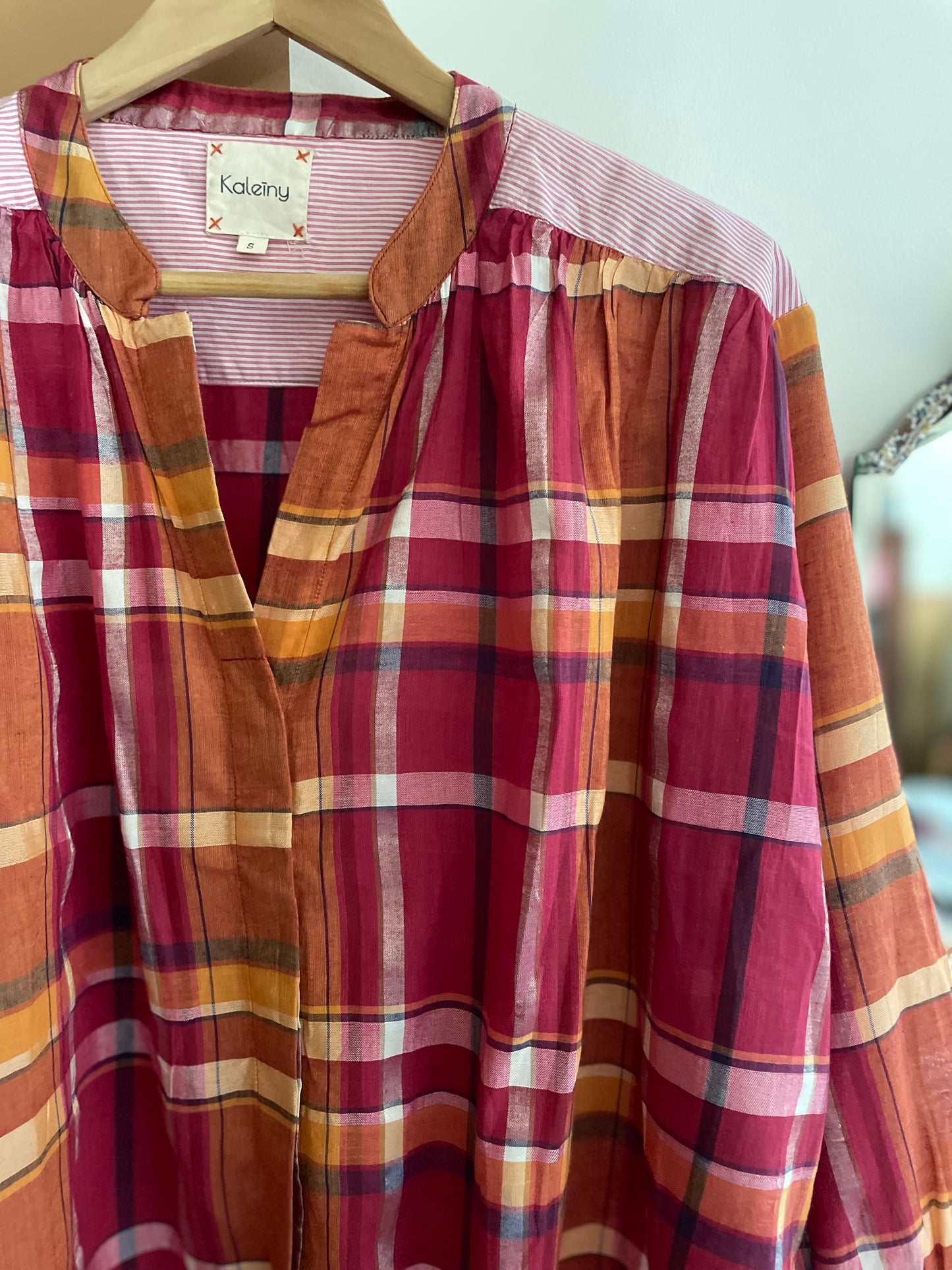 Blouse TELMA Fuchsia Madras