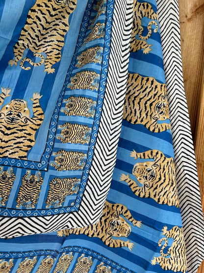 Paréo en coton blockprint