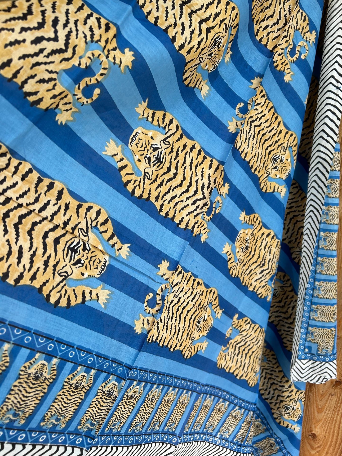 Paréo en coton blockprint