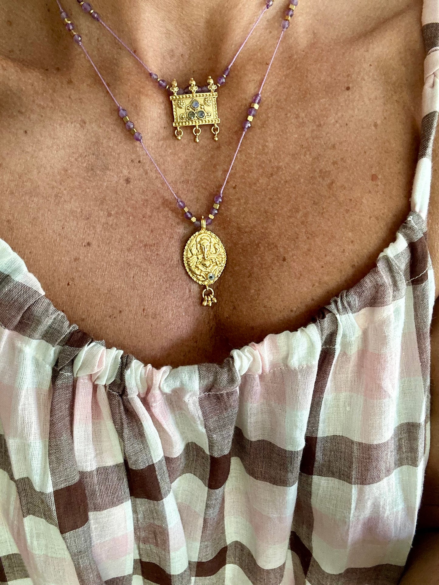 Collier fil de soie VIJU