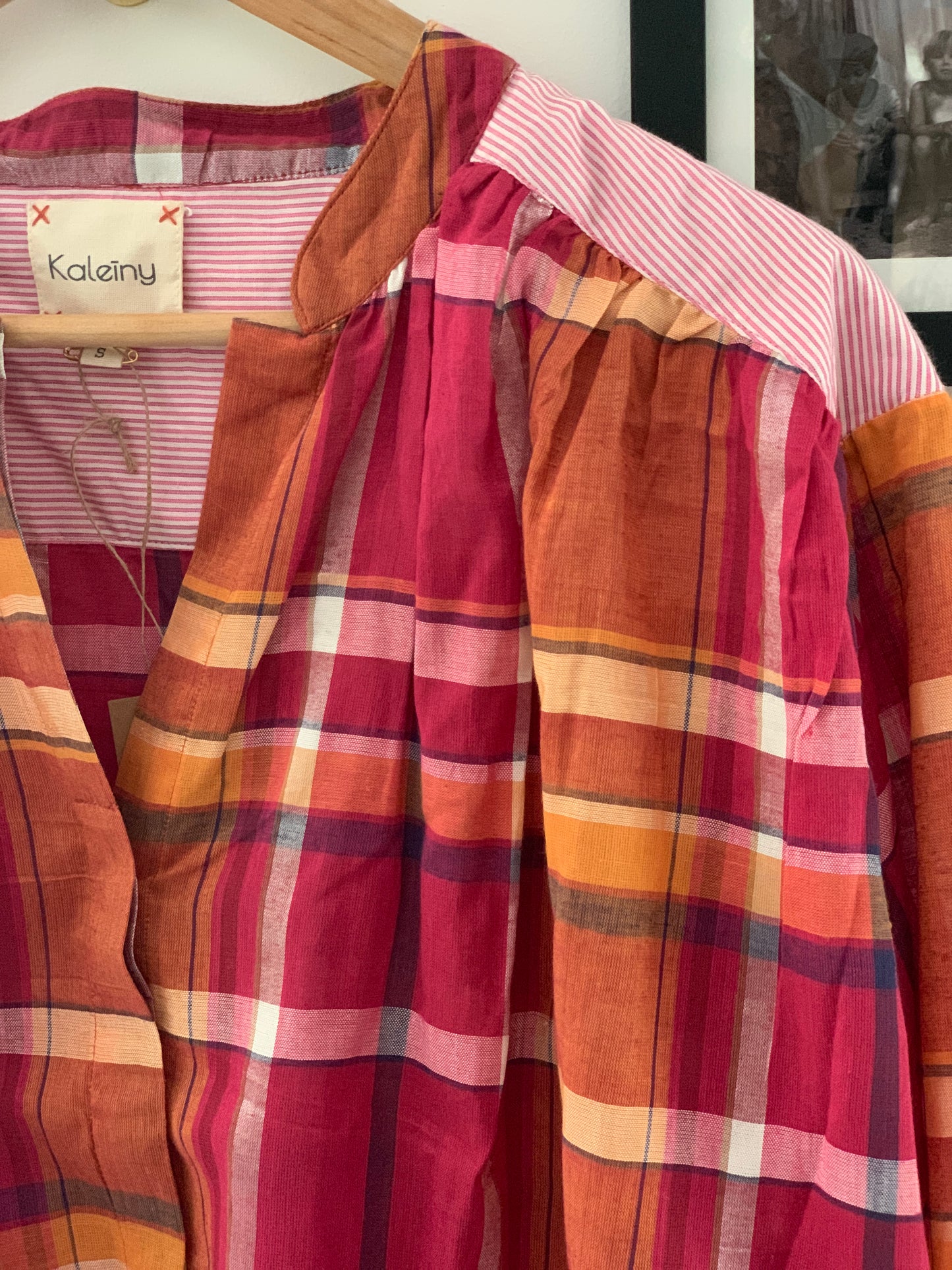 Blouse TELMA Fuchsia Madras