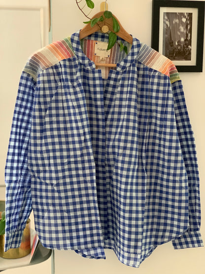 Blouse TELMA Vichy bleu