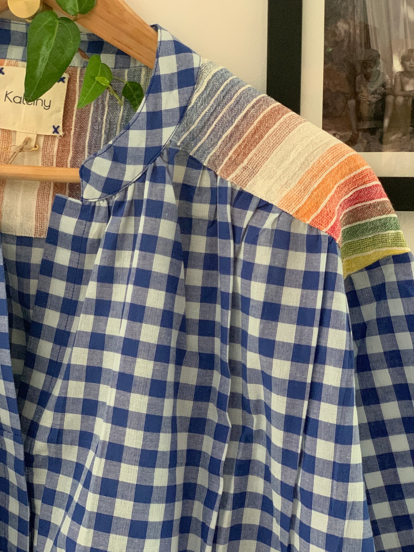 Blouse TELMA Vichy bleu