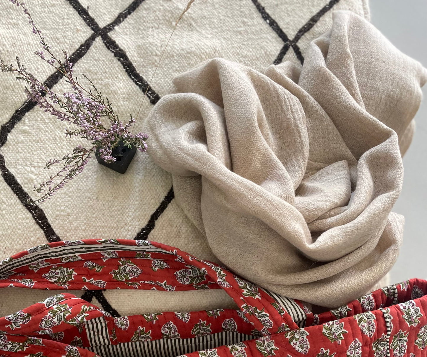 Etole en pur cachemire Crème