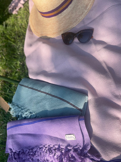 Serviette en khadi de coton nid d'abeille