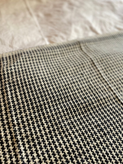 Plaid en khadi bleu marine