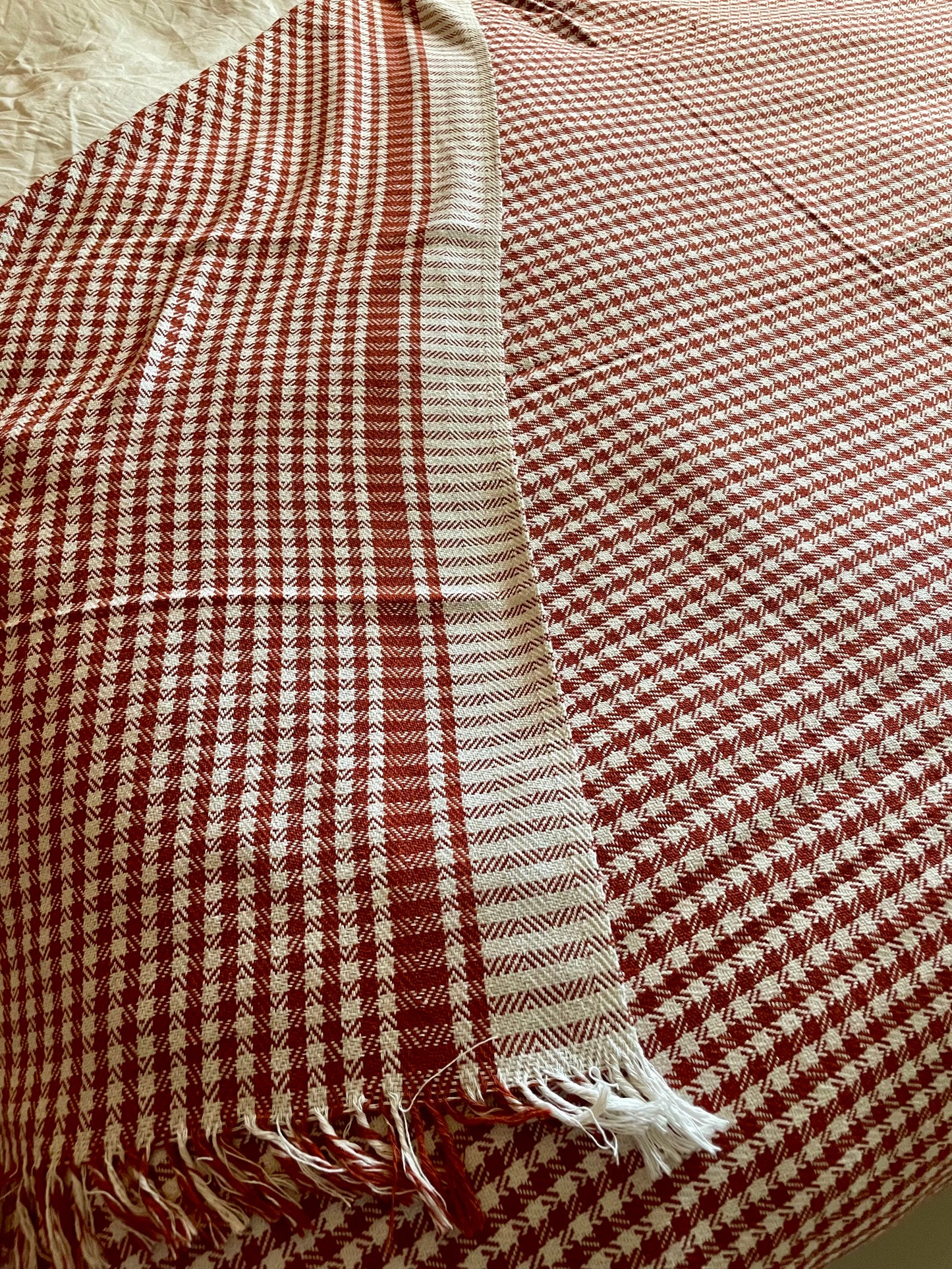 Plaid en khadi de coton terracotta