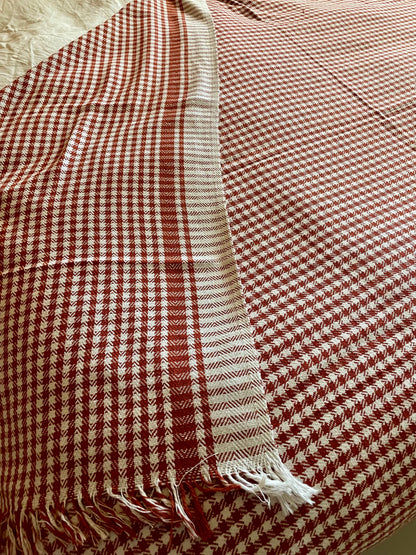 Plaid en khadi de coton terracotta