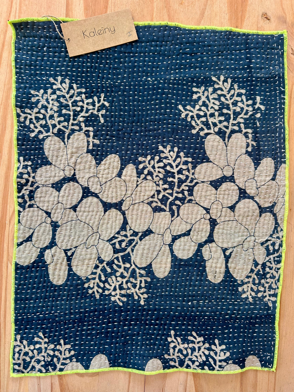 Set de table en kantha réversible   |  Collection Vintage noir