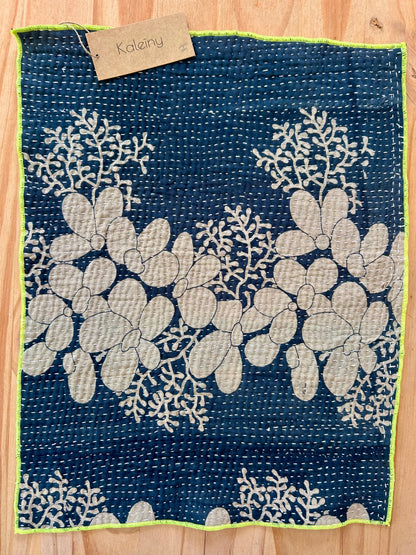 Set de table en kantha réversible   |  Collection Vintage noir