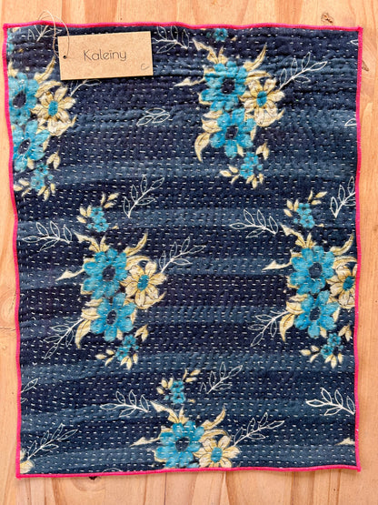 Set de table en kantha réversible   |  Collection Vintage Bordeaux