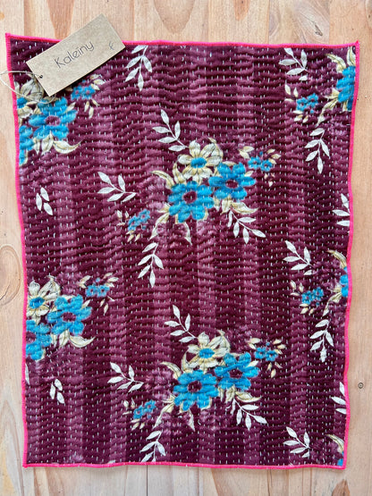 Set de table en kantha réversible   |  Collection Vintage Bordeaux