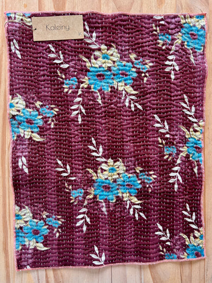 Set de table en kantha réversible   |  Collection Vintage Bordeaux