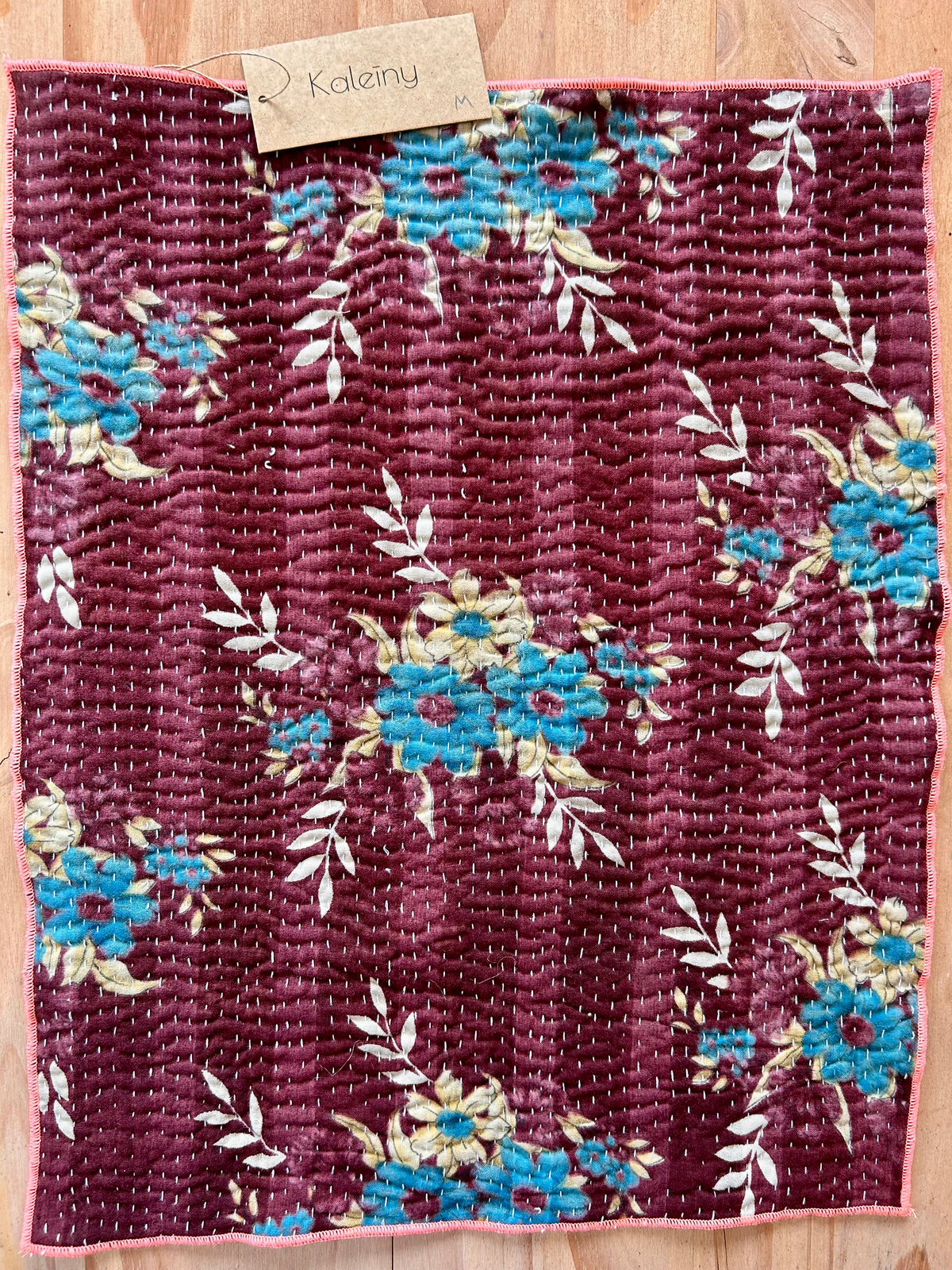 Set de table en kantha réversible   |  Collection Vintage Bordeaux